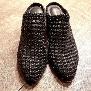 Black Intentionally Blank Caps Mule Shoes, size 9, worn approximately 4 times.